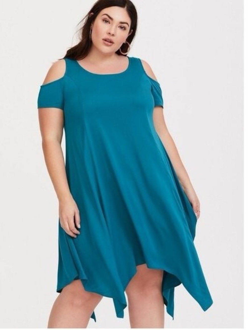 TORRID Cold Shoulder Challis Swing Dress